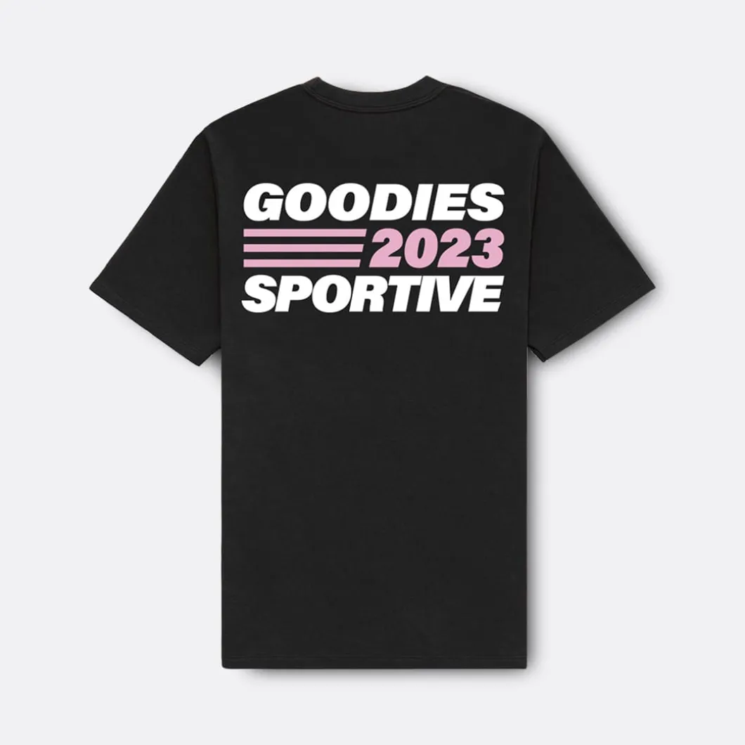Goodies Sportive Black Merch Tee>Man Shirts & Polos