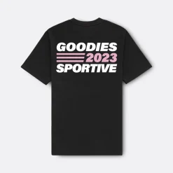 Goodies Sportive Black Merch Tee>Woman Blouses & Shirts