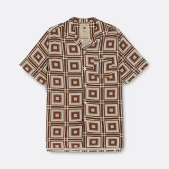 OAS Brown Yard Shirt>Woman Blouses & Shirts
