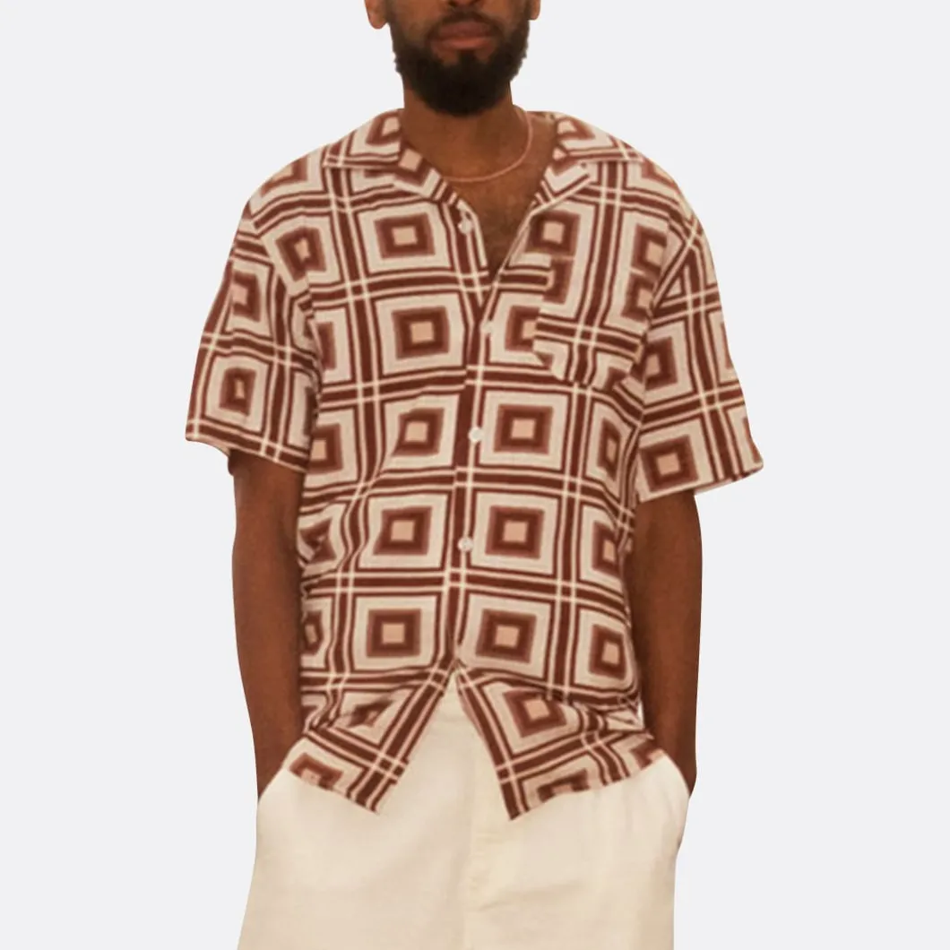 OAS Brown Yard Shirt>Man Shirts & Polos