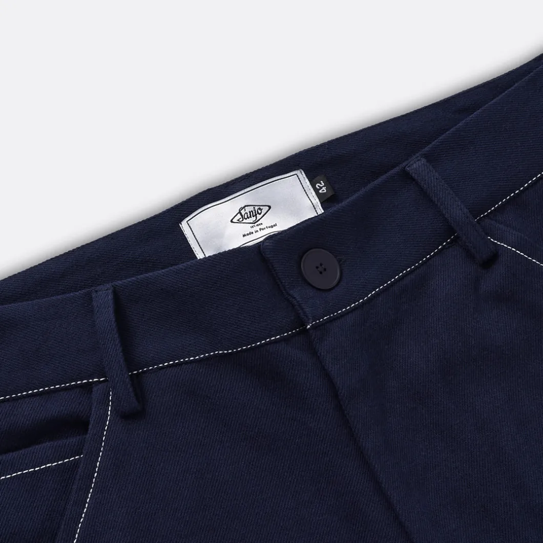 Sanjo Contrast Work Trousers>Woman Trousers