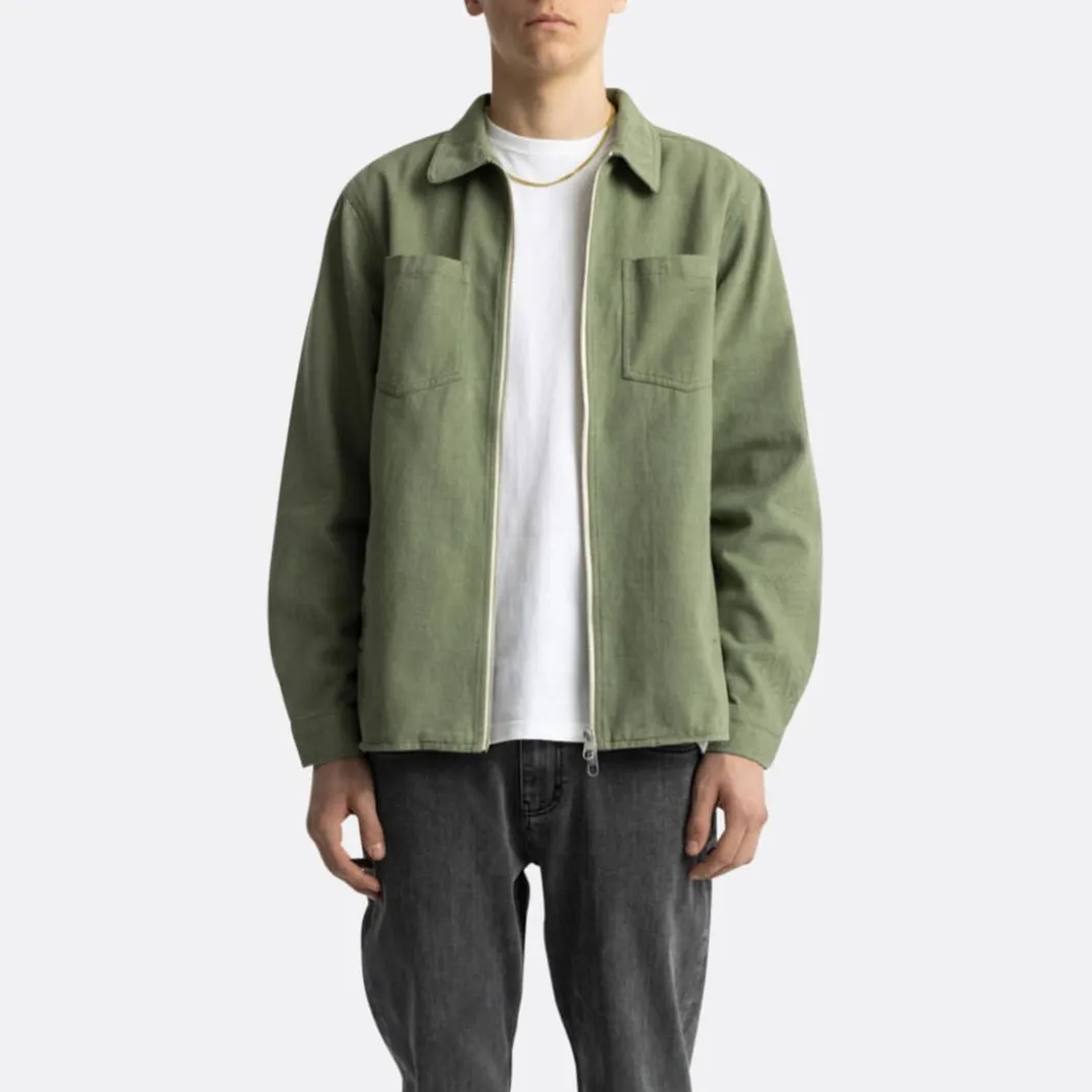 RVLT Cotton Zip Overshirt>Man Jackets & Coats