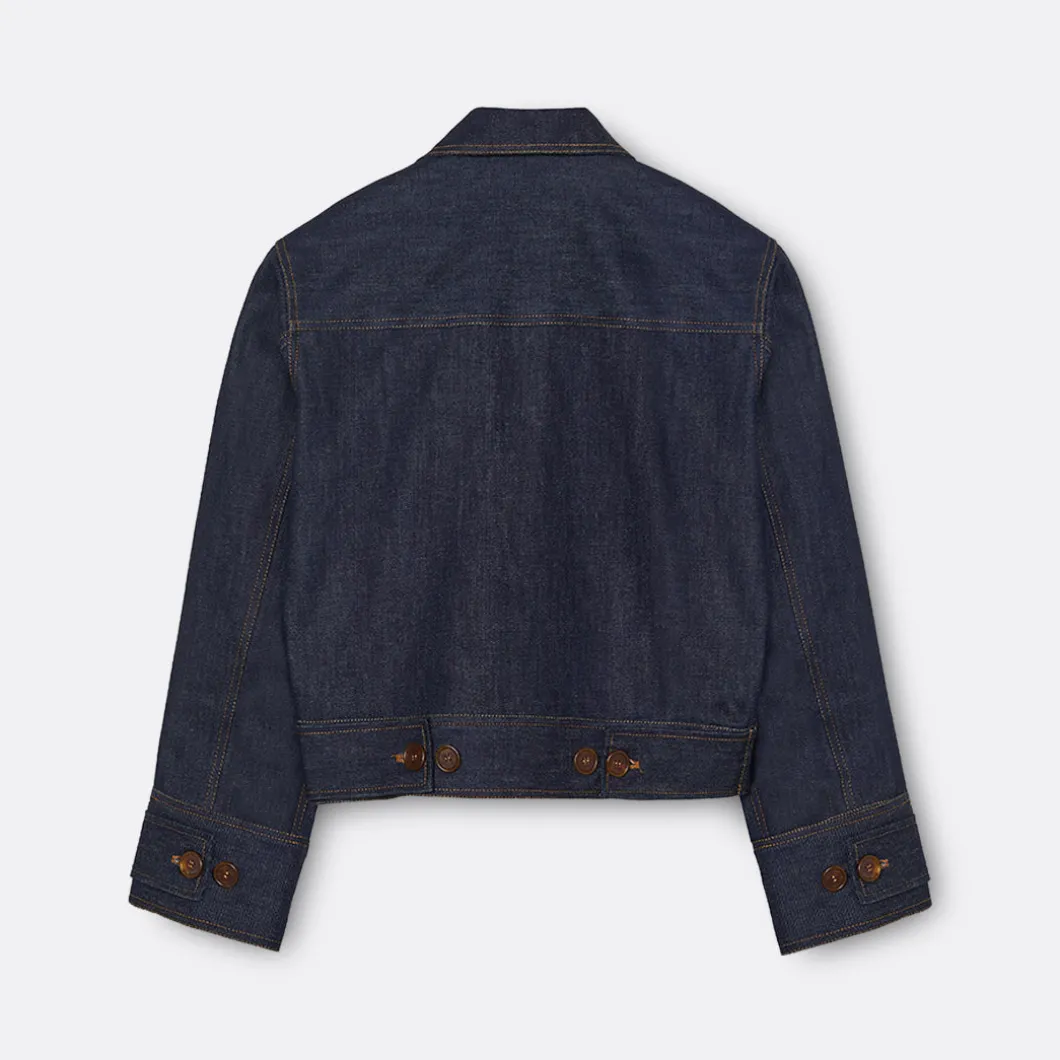 A LINE Cropped Denim Jacket>Woman Jackets & Coats