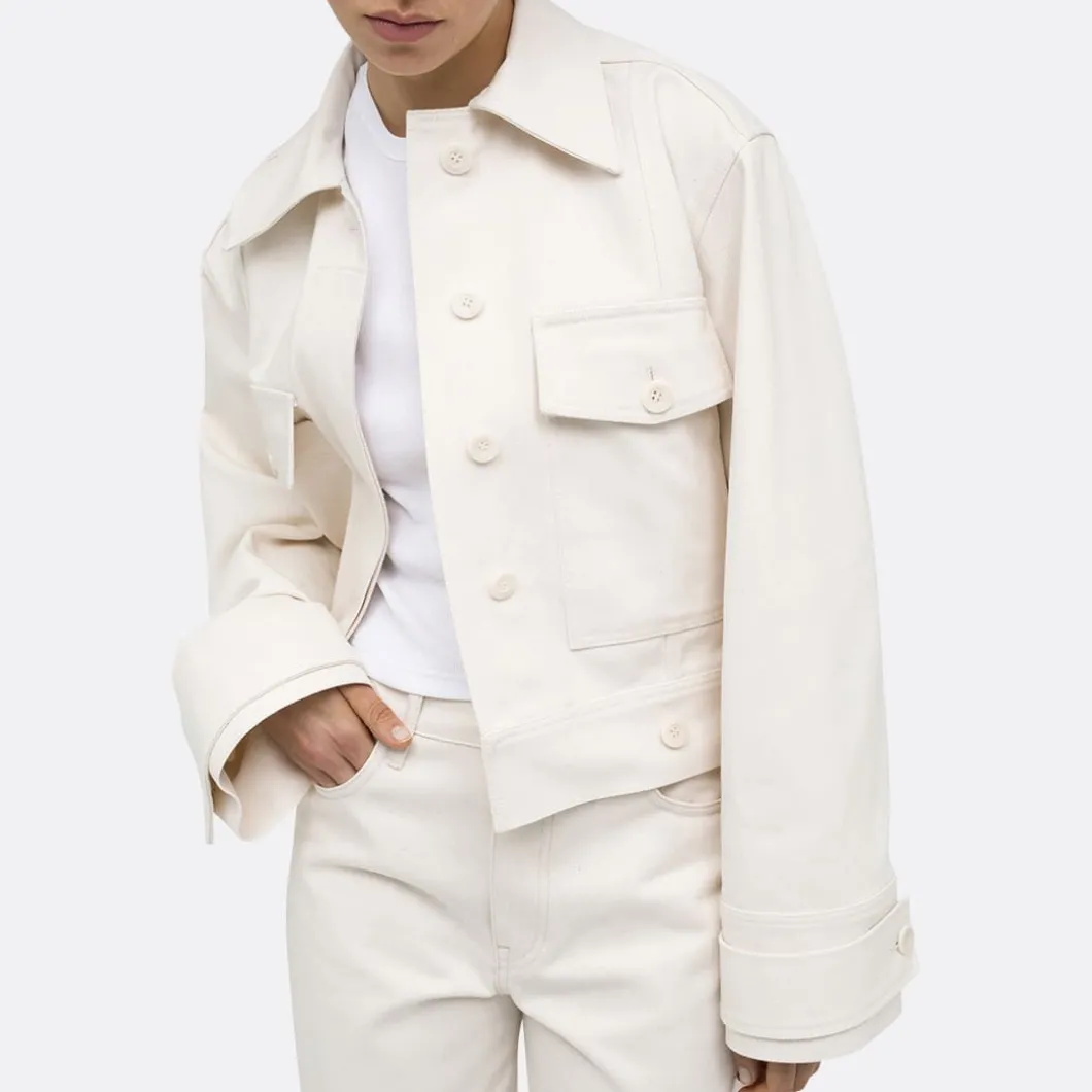 A LINE Cropped Denim Jacket>Woman Jackets & Coats