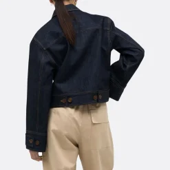 A LINE Cropped Denim Jacket><noscript><img width=