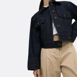 A LINE Cropped Denim Jacket><noscript><img width=
