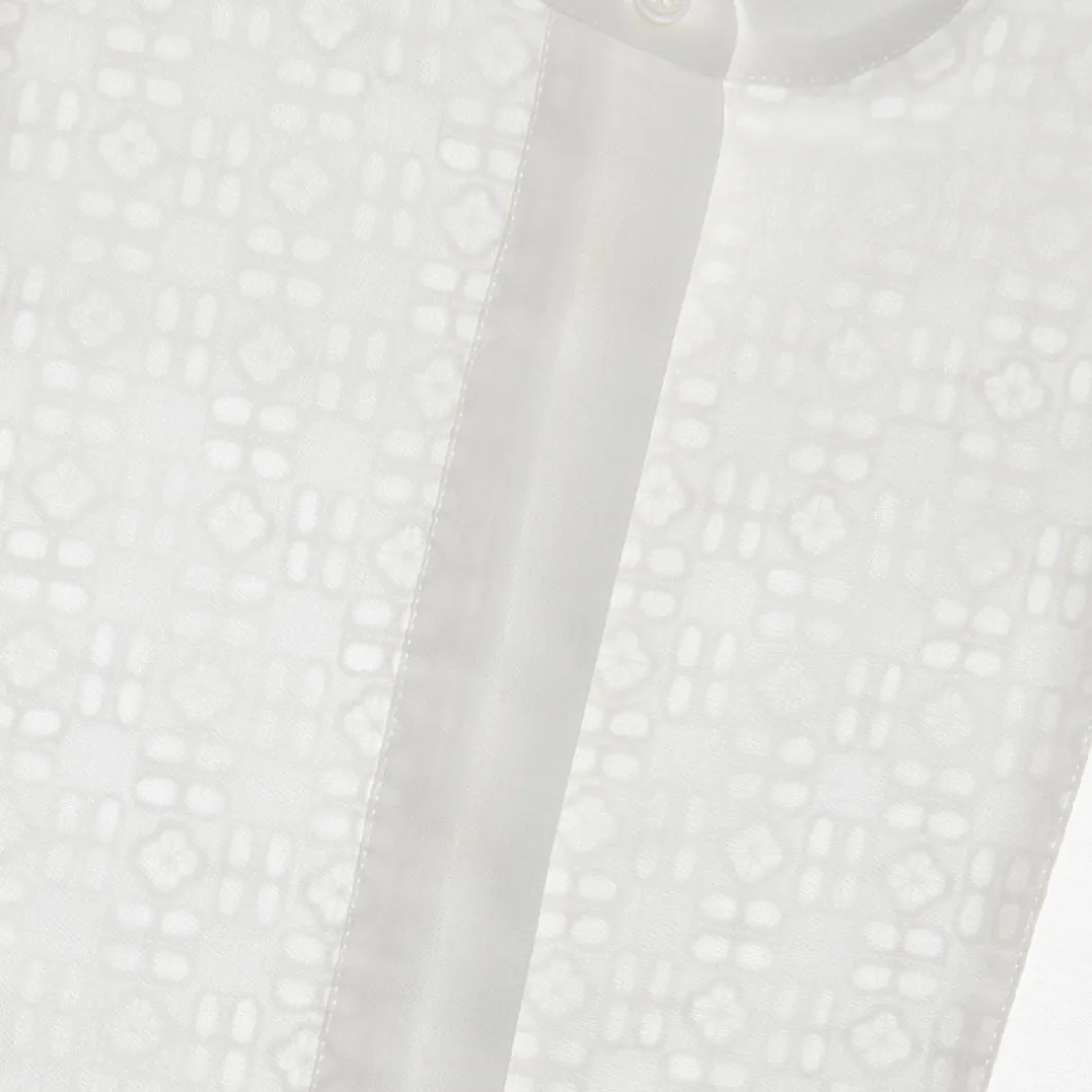 A LINE Embroidery Bib-Panel Shirtdress>Woman Dresses & Jumpsuits