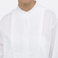 A LINE Embroidery Bib-Panel Shirtdress><noscript><img width=