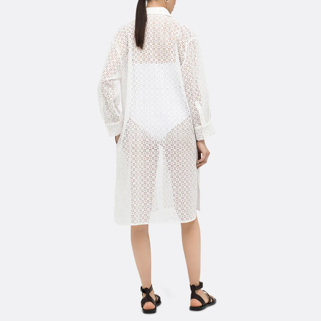 A LINE Embroidery Resortwear Shirtdress>Woman Dresses & Jumpsuits