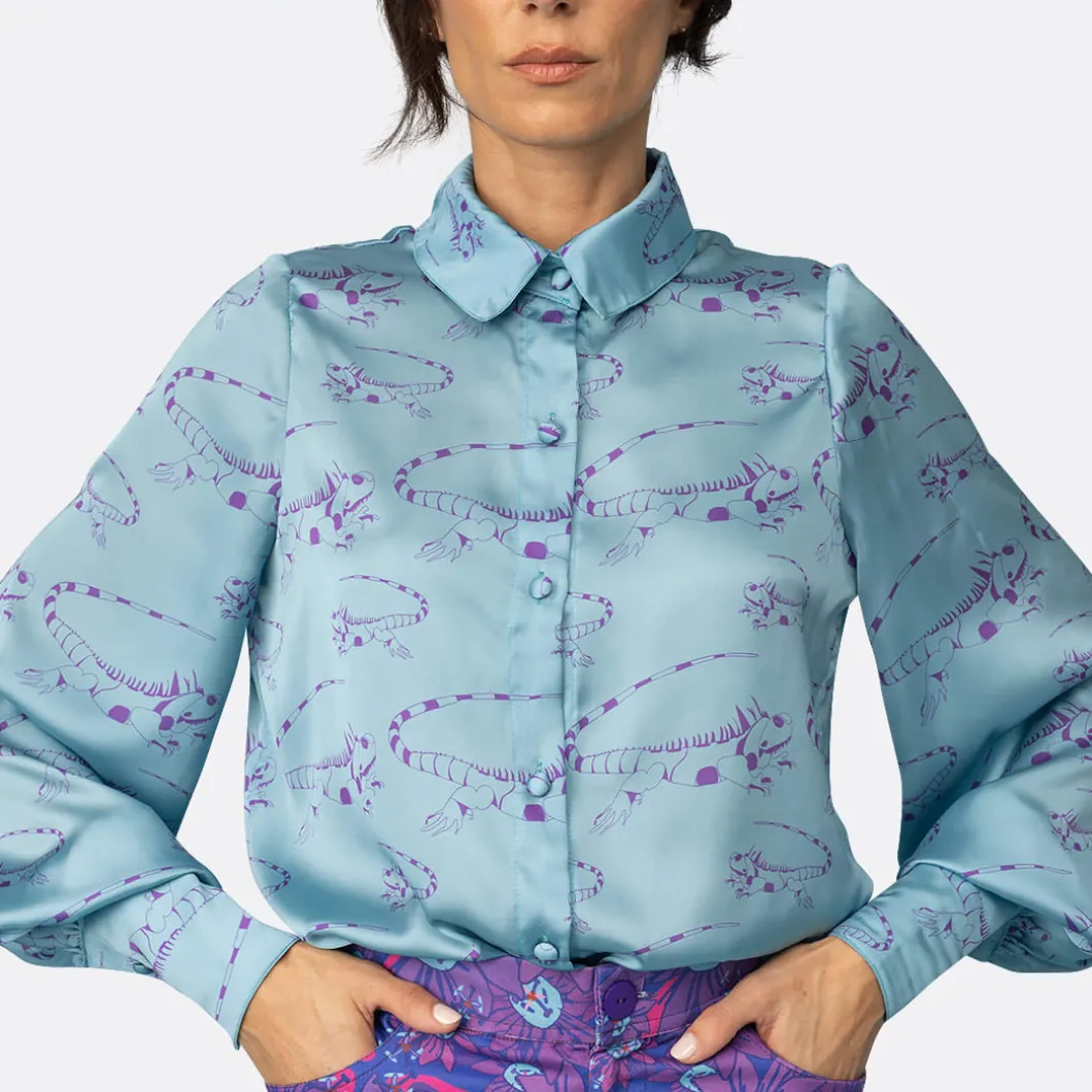 Hyena Fiji Iguana Shirt>Woman Blouses & Shirts