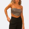 Guaja Golden Sequins Corset>Woman Tops & T-Shirts