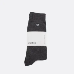 Manitou Amsterdam Grey Dinosaur Socks>Woman Socks