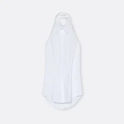 A LINE Halter Open-Back Shirt>Woman Blouses & Shirts