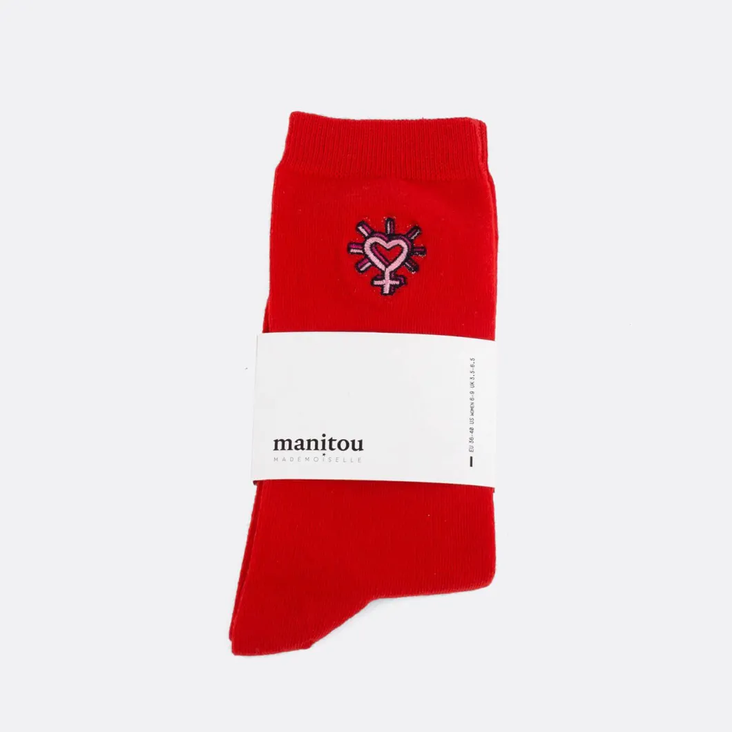 Manitou Amsterdam Heart Socks>Woman Socks