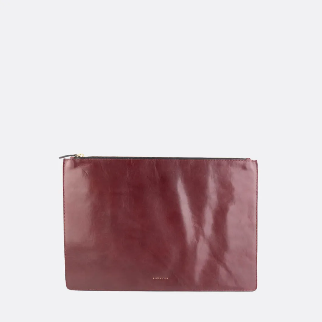 Escuyer Leather Portfolio Pouch>Man Bags & Backpacks