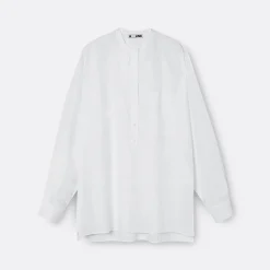 A LINE Mandarim-Style Collar Shirt>Woman Blouses & Shirts