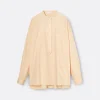 A LINE Mandarim-Style Collar Shirt>Woman Blouses & Shirts