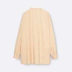 A LINE Mandarim-Style Collar Shirt>Woman Blouses & Shirts