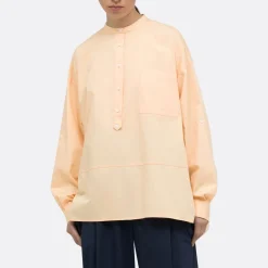 A LINE Mandarim-Style Collar Shirt><noscript><img width=