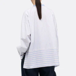 A LINE Mandarim-Style Collar Shirt><noscript><img width=