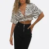 Guaja Maui Crop Top Zebra>Woman Tops & T-Shirts