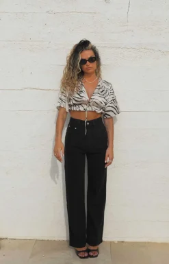 Guaja Maui Crop Top Zebra><noscript><img width=