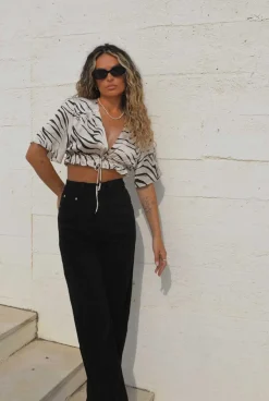 Guaja Maui Crop Top Zebra><noscript><img width=