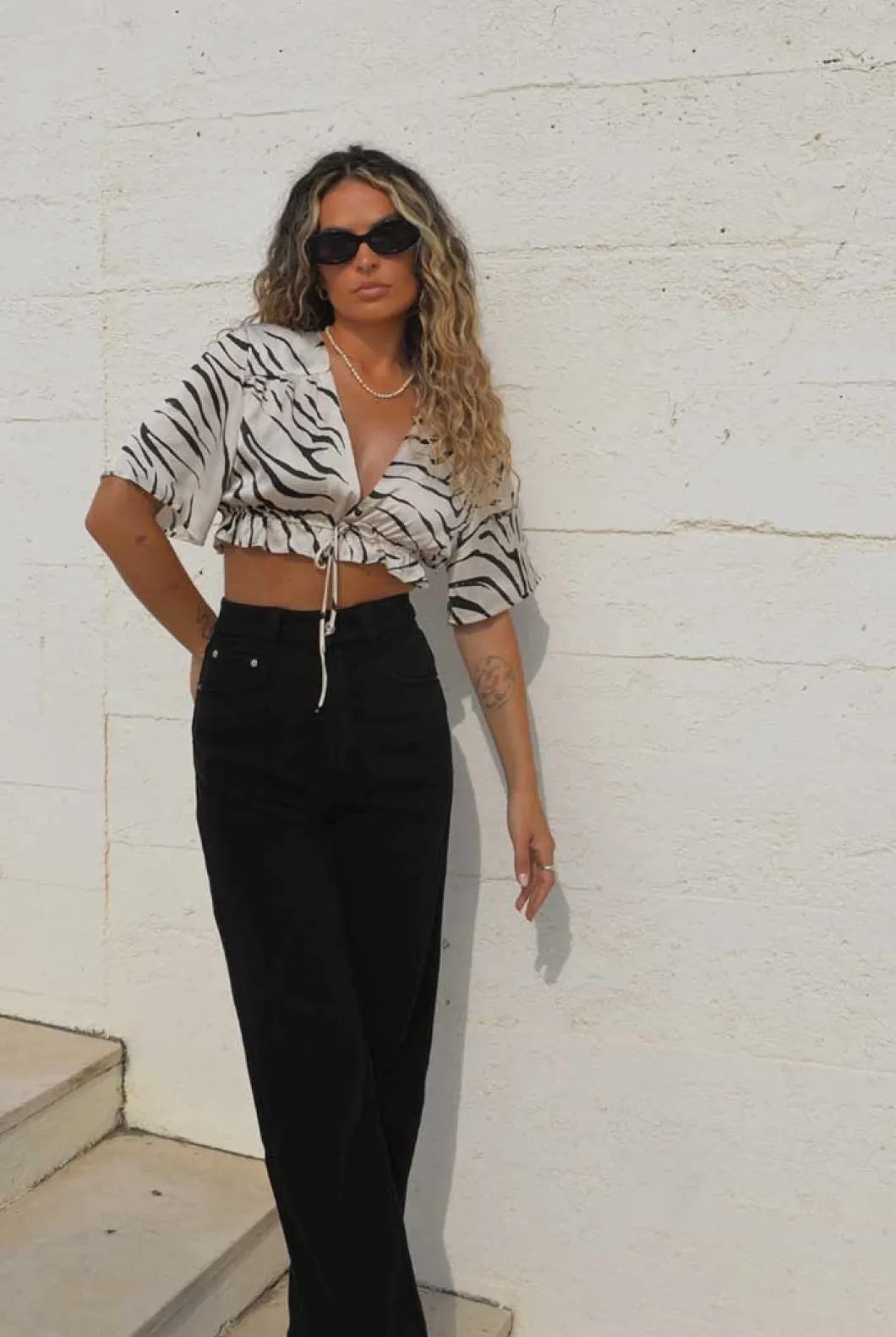 Guaja Maui Crop Top Zebra>Woman Tops & T-Shirts