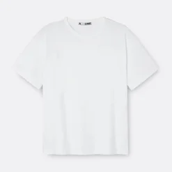 A LINE Mercerized Cotton T-Shirt>Woman Tops & T-Shirts