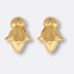 Carolina Curado Micro Flower Beetle Earrings>Woman Jewellery & Watches