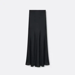 A LINE Midi Bias-Cut Satin Skirt>Woman Skirts & Shorts