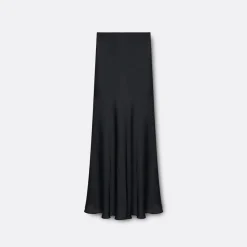A LINE Midi Bias-Cut Satin Skirt>Woman Skirts & Shorts