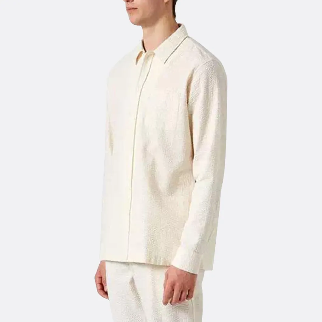 Edmmond Studios Murano Seersucker Shirt>Man Shirts & Polos