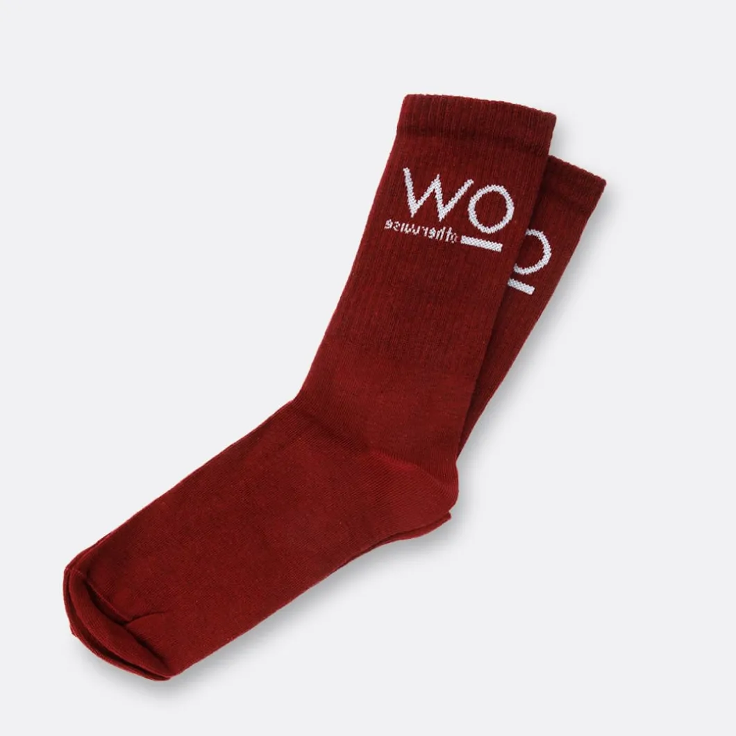 Otherwise Burgundy Socks>Man Socks