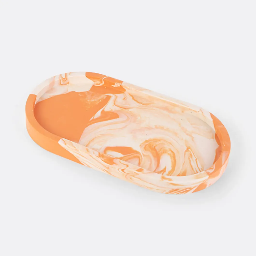 Crida Peaches And Cream Oval Tray>Man Home Accessories