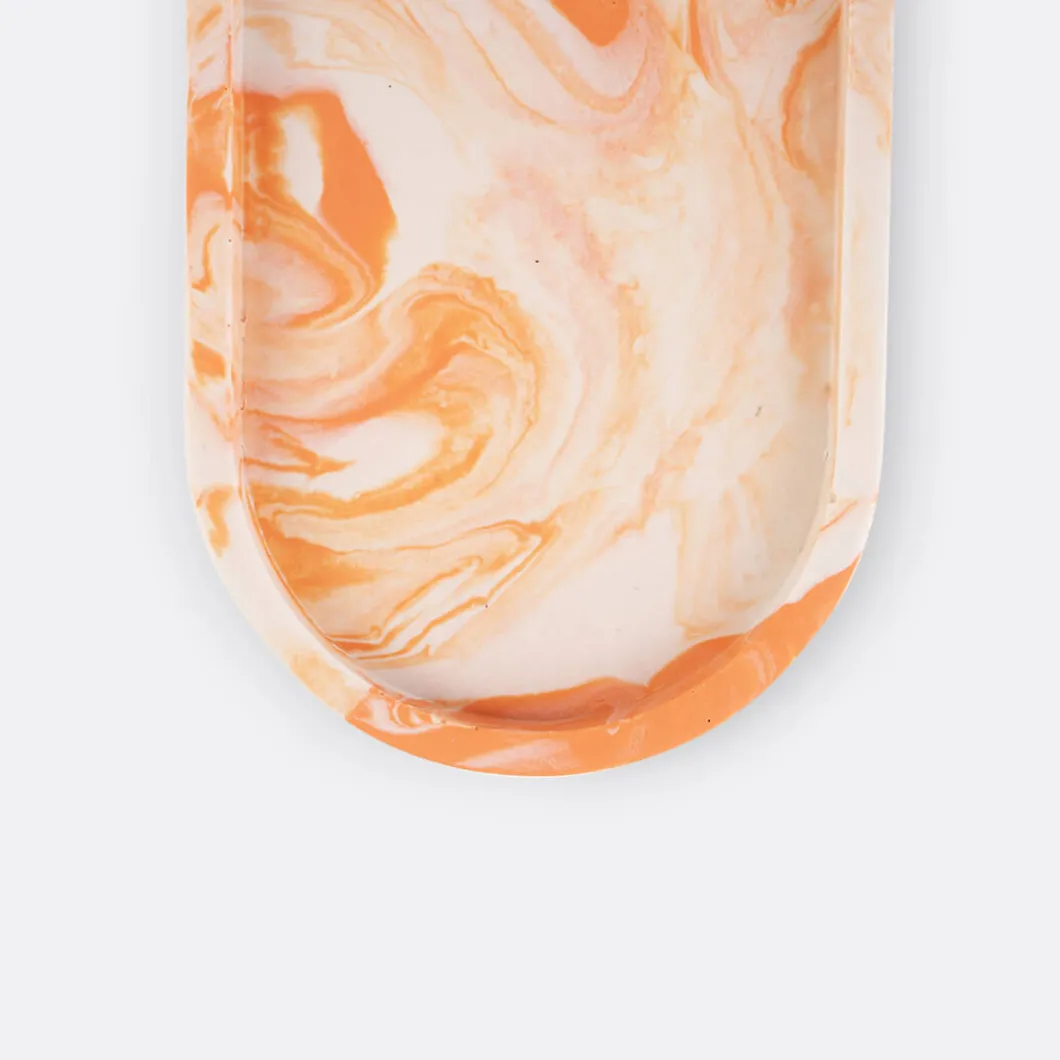 Crida Peaches And Cream Oval Tray>Man Home Accessories