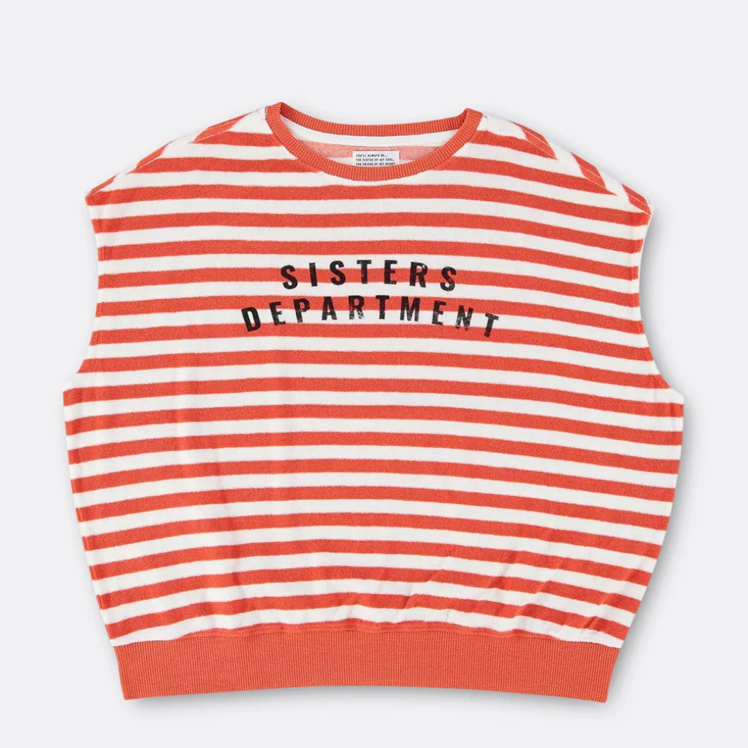 Sisters Department R&W Striped Sweatshirt>Woman Sweaters