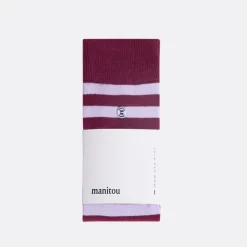 Manitou Amsterdam Stripe Affairs Mulberry Socks>Woman Socks