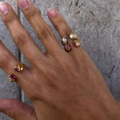 Carolina Curado Twisted Stones Ring>Woman Jewellery & Watches