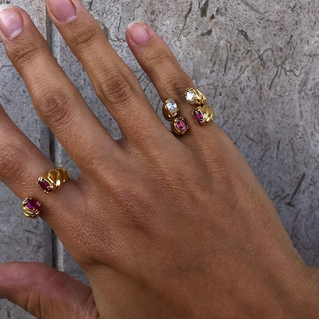Carolina Curado Twisted Stones Ring>Woman Jewellery & Watches